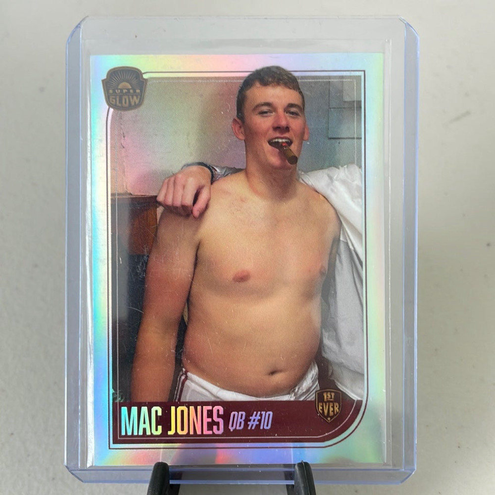 2021 Super Products - Mac Jones - Super Glow 1st - Silver Refractor Rookie RC
